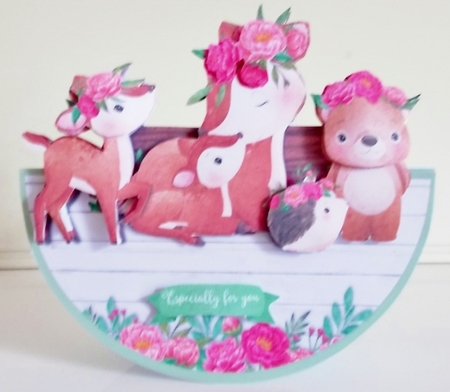DEER FRIENDS rocker card by Pam Stubley