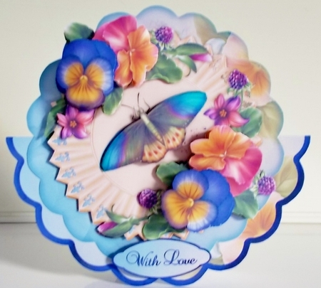 Summer Pansy Passion - Scallop Wobble Card Mini-Kit by Pam Stubley