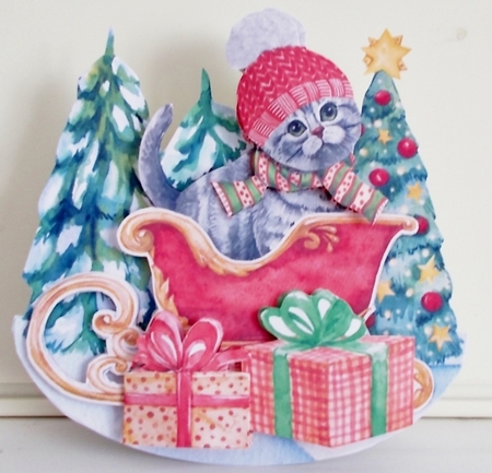 Purr-fect Christmas 4 Rocker Card Mini Kit by Pam Stubley