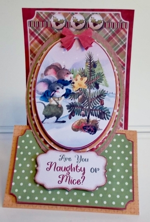 Rustic Chris-Mouse 1 - Upright Z-fold Card Mini Kit by Pam Stubley