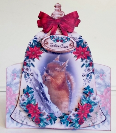 Watercolour Christmas Bell 09 - Shaped Mini Page Kit by Pam Stubley