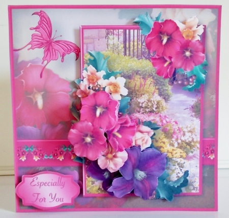 Summer Flowers - Decoupage Card Mini Kit by Pam Stubley