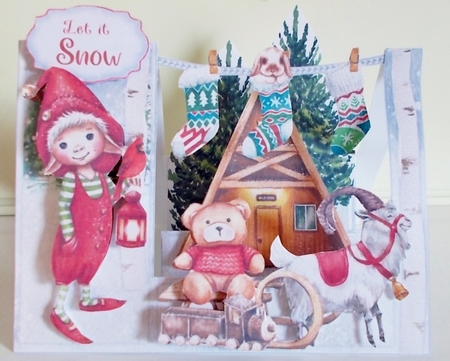 A Charmed Winter 1 - Stepper Card by Pam Stubley