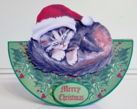 Wobble Card Mini Kit # 13 - Xmas Kitty by Pam Stubley