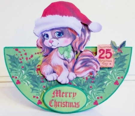 Wobble Card Mini Kit # 14 - Xmas Puppy by Pam Stubley
