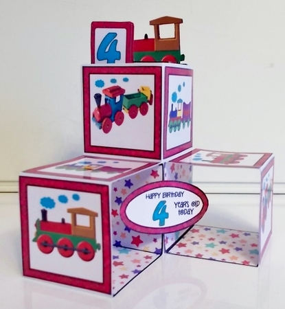 Cubes pop-up Choo Choo by Pam Stubley