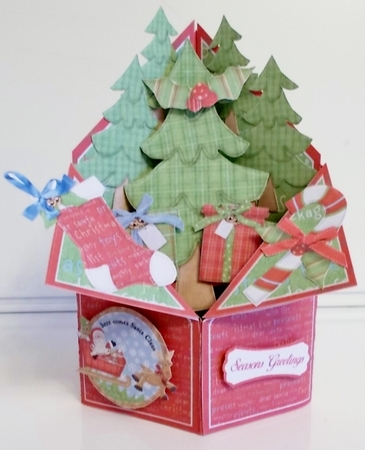 Oh Christmas Tree Tuxedo Pop Up Box #2 by Pam Stubley