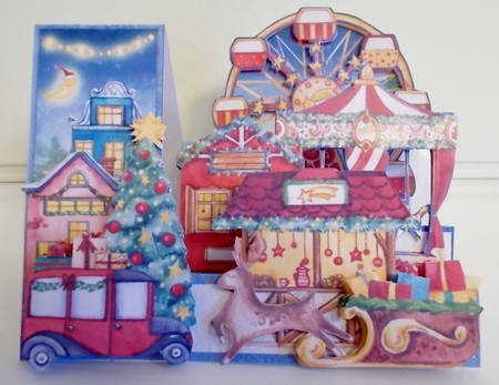 Weihnachtsmarkt Christmas Market Side Stepper Card by Pam Stubley