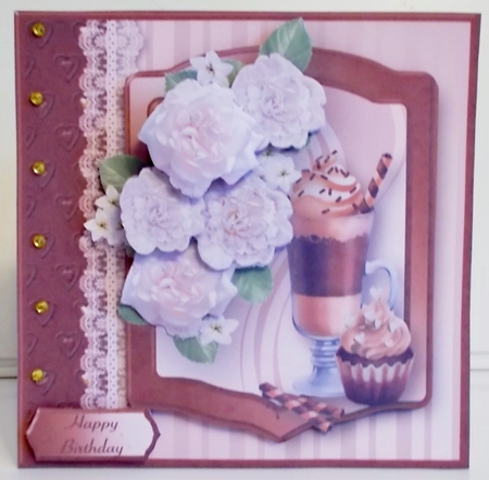 Chocolate Break - Decoupage Card Mini Kit by Pam Stubley