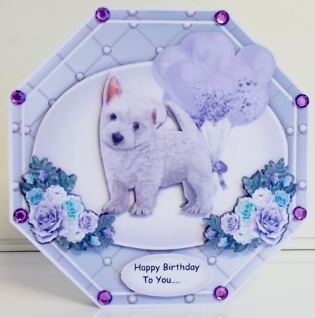 Octagon Birthday Puppy Mini Kit by Pam Stubley