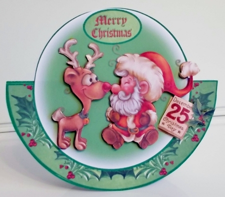 Wobble Card Mini Kit # 16 - Xmas Santa by Pam Stubley