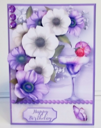 Cocktail Hour - 5 x 7 Decoupage Card Mini Kit by Pam Stubley