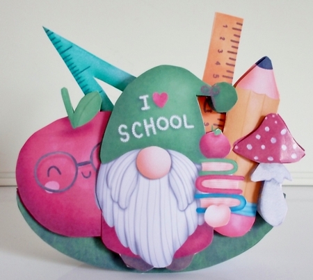 Gnome Place Like School 1 Rocker Card Mini Kit by Pam Stubley