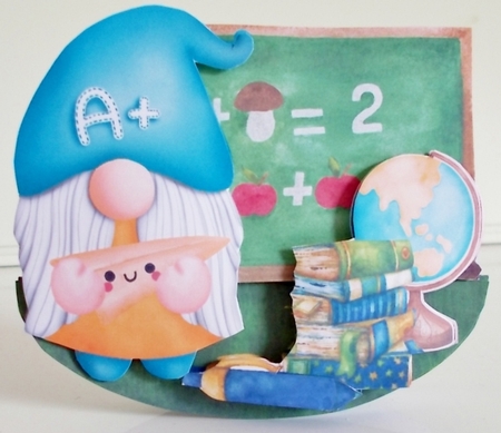 Gnome Place Like School 3 Rocker Card Mini Kit by Pam Stubley