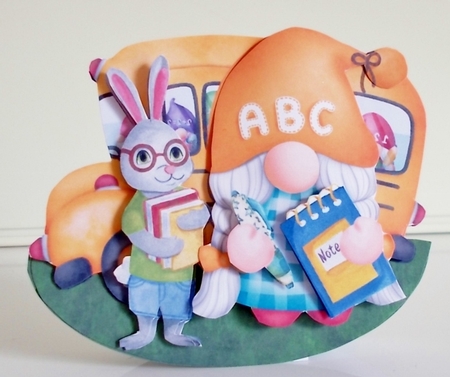 Gnome Place Like School 4 Rocker Card Mini Kit by Pam Stubley