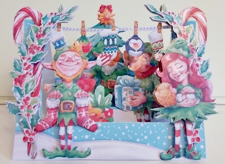 Christmas with YourElves Centre Stepper Card by Pam Stubley