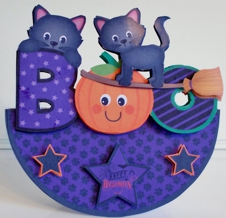 HALLOWEEN KITTENS ROCKER CARD 2 by Pam Stubley
