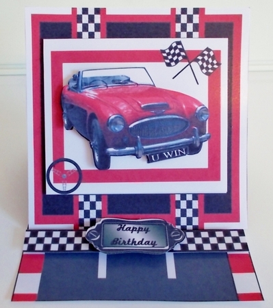 Sports Car Easel Card Mini Kit by Pam Stubley