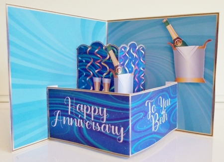Two Hearts Beat as One - Pop Out Card  by Pam Stubley