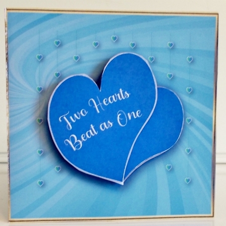 Two Hearts Beat as One - Pop Out Card  by Pam Stubley