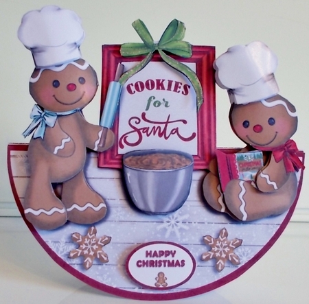 COOKIES FOR SANTA rocker card by Pam Stubley