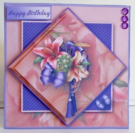 Lilies - Diamond Pyramid Card Mini Kit by Pam Stubley
