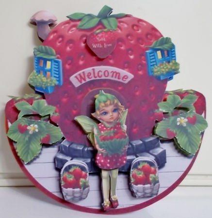 STRAWBERRY FIELDS rocker card by Pam Stubley