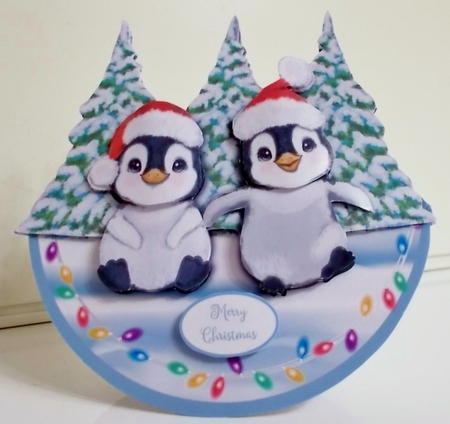 HAPPY PENGUINS rocker card by Pam Stubley
