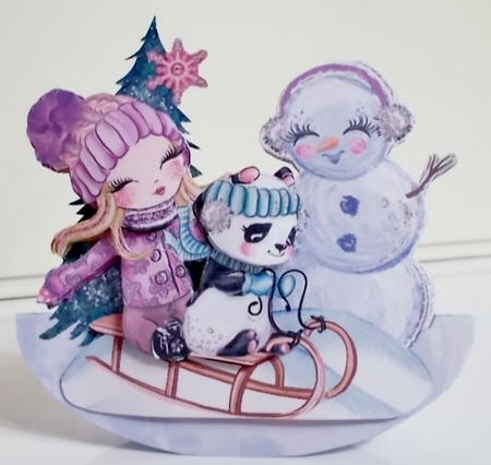 Hootin Tootin Winter Fun 2 Rocker Card Mini Kit by Pam Stubley