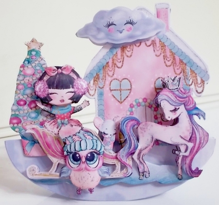 Hootin Tootin Winter Fun 4 Rocker Card Mini Kit by Pam Stubley