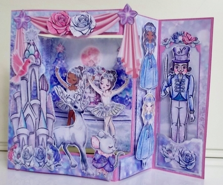 Clara & the Nutcracker - Side Panel Step Card & Envelope Kit by Pam Stubley