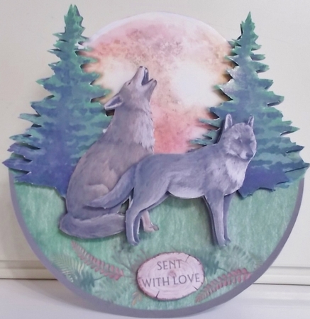 WOLVES ROCKER CARD by Pam Stubley