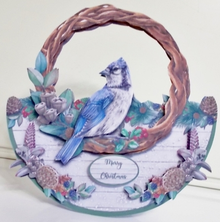CHRISTMAS BLUE JAY by Pam Stubley