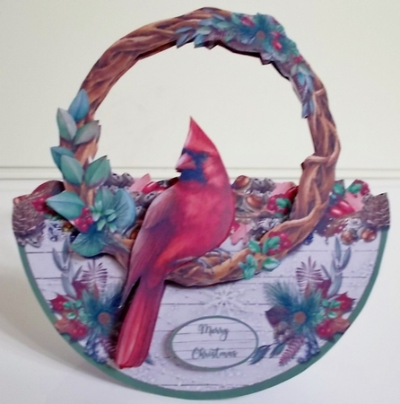 CHRISTMAS CARDINAL rocker card by Pam Stubley