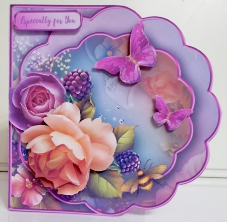 Blackberry Roses - Petal Card Mini Kit by Pam Stubley