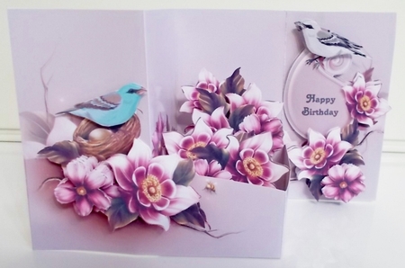 Spring Bower-Birthday z fold by Pam Stubley