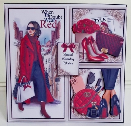 When In Doubt Wear Red 04 Collage Mini Page Kit  by Pam Stubley
