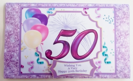Happy 50th Birthday Wishes - Money Wallet by Pam Stubley