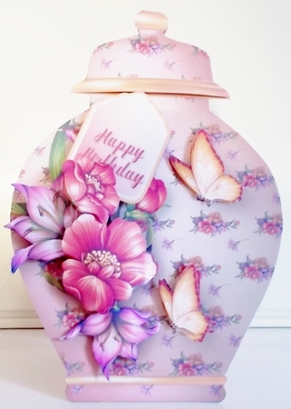 Pretty Blooms - Porcelain Pot Card Mini Kit by Pam Stubley