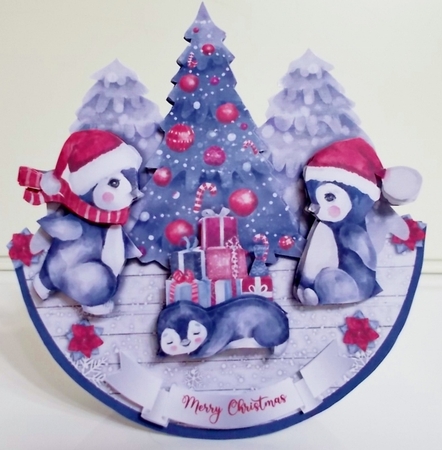 PENGUIN FUN rocker card by Pam Stubley