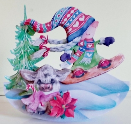 All Roads Lead Gnome 2 Rocker Card Mini Kit by Pam Stubley