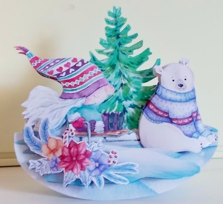 All Roads Lead Gnome 3 Rocker Card Mini Kit by Pam Stubley