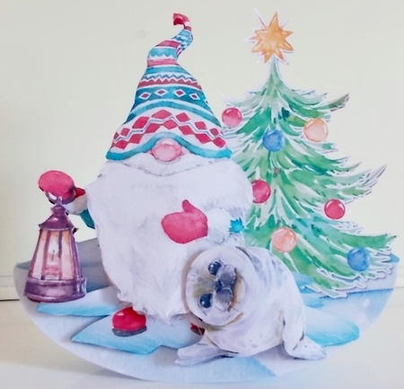 All Roads Lead Gnome 4 Rocker Card Mini Kit by Pam Stubley