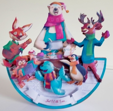 WINTER TEA PARTY ROCKER CARD by Pam Stubley