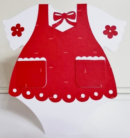 Baby Girl Onesie Card by Pam Stubley
