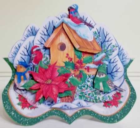 Christmas Birds Bracket Card Kit-2 by Pam Stubley