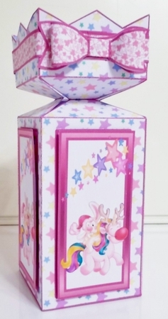 Cracker box Christmas Unicorn by Pam Stubley