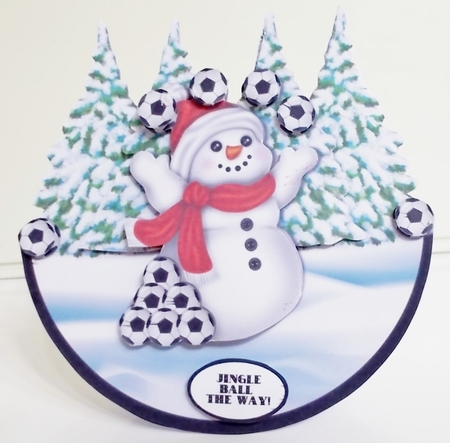 CHRISTMAS FOOTBALL rocker card  by Pam Stubley