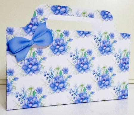 pretty watercolour blue peonies tote gift bag by Pam Stubley