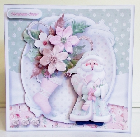 Pastel Santa - Decoupage Card Mini Kit by Pam Stubley